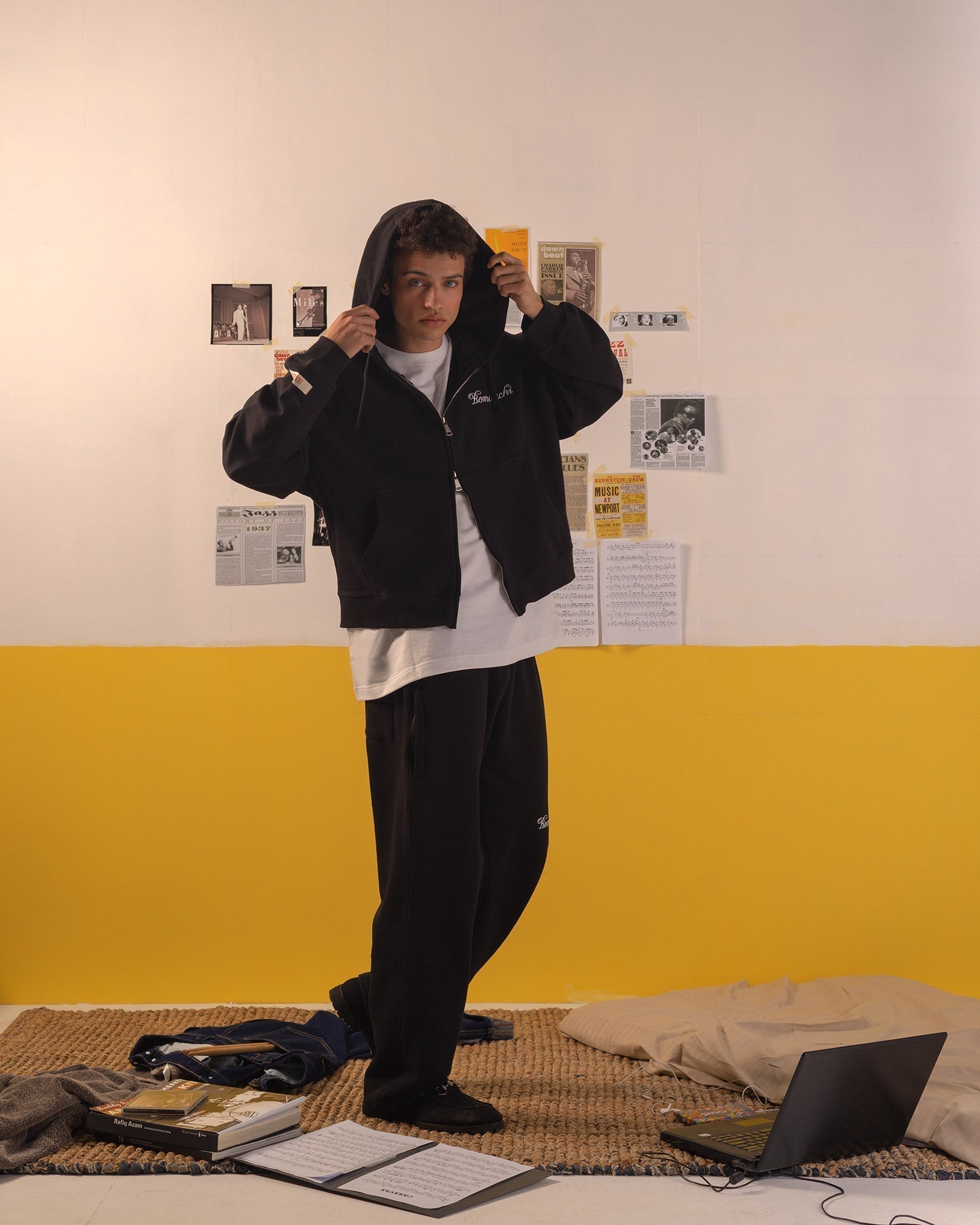 The Signature Rope Zip-Up - Black