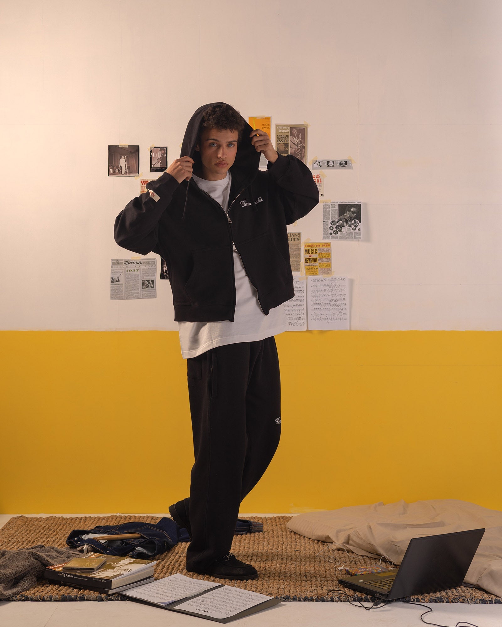 The Signature Rope Zip-Up - Black