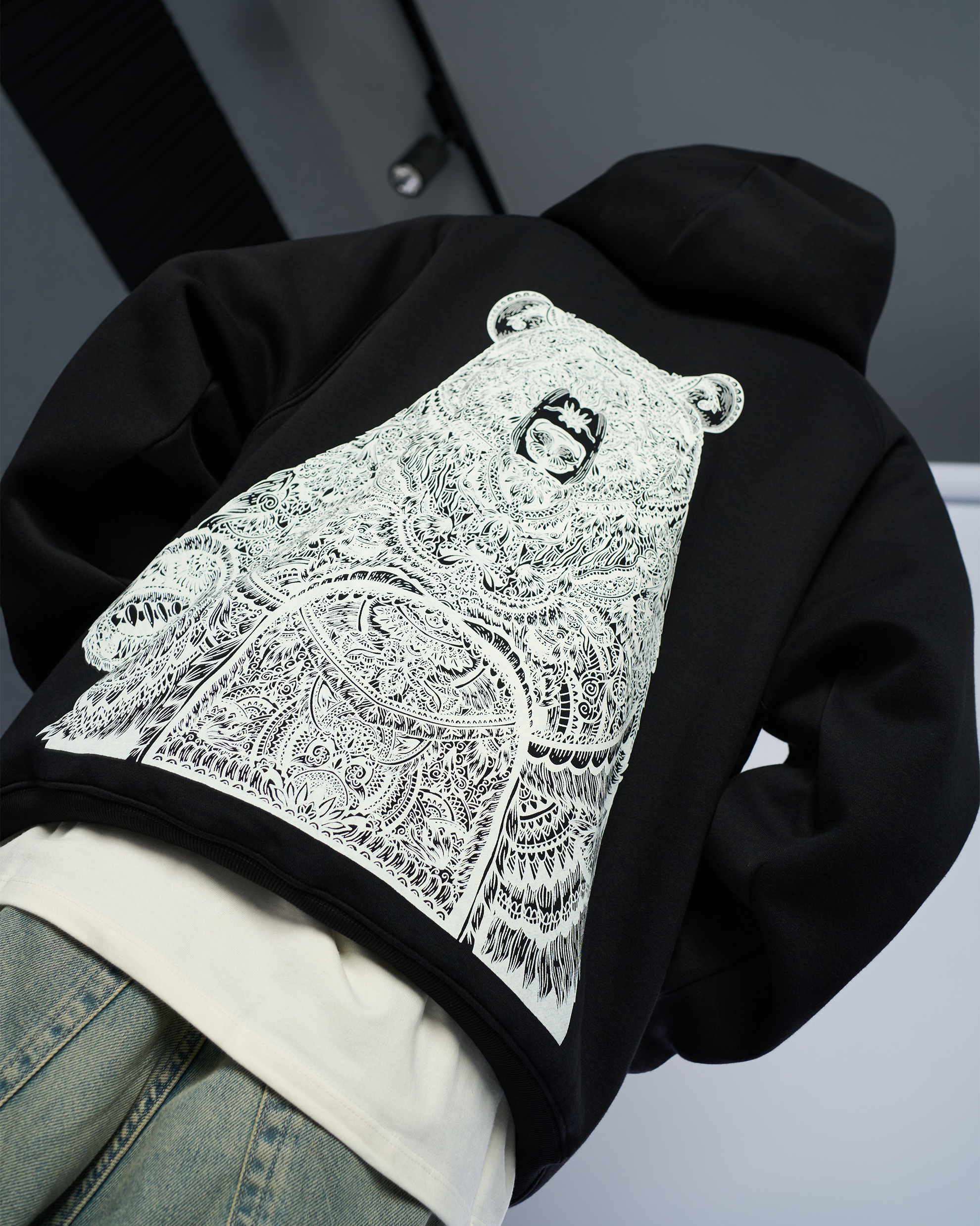 Mandala Hoodie Black