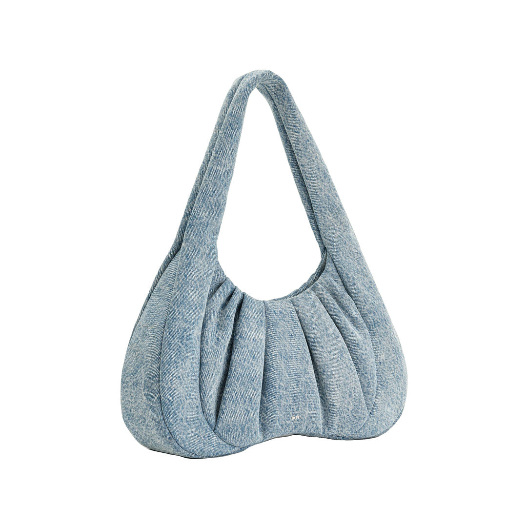 JW PEI Ashley Denim Ruched Shoulder Bag - Blue