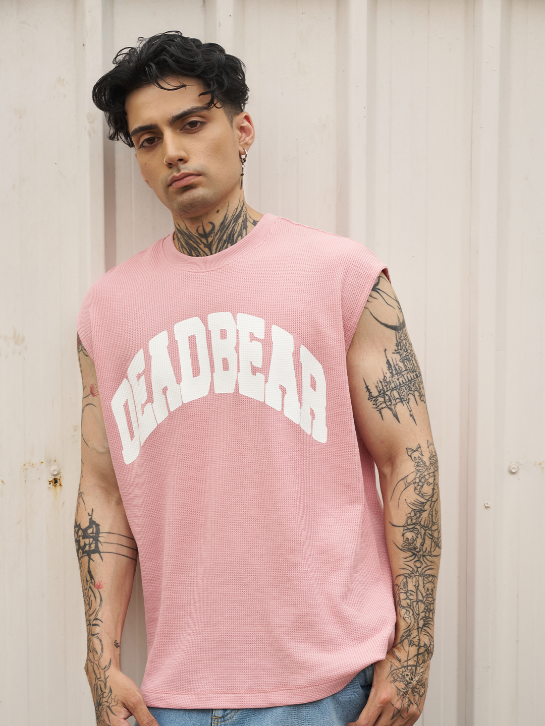 Waffle Tank Pink