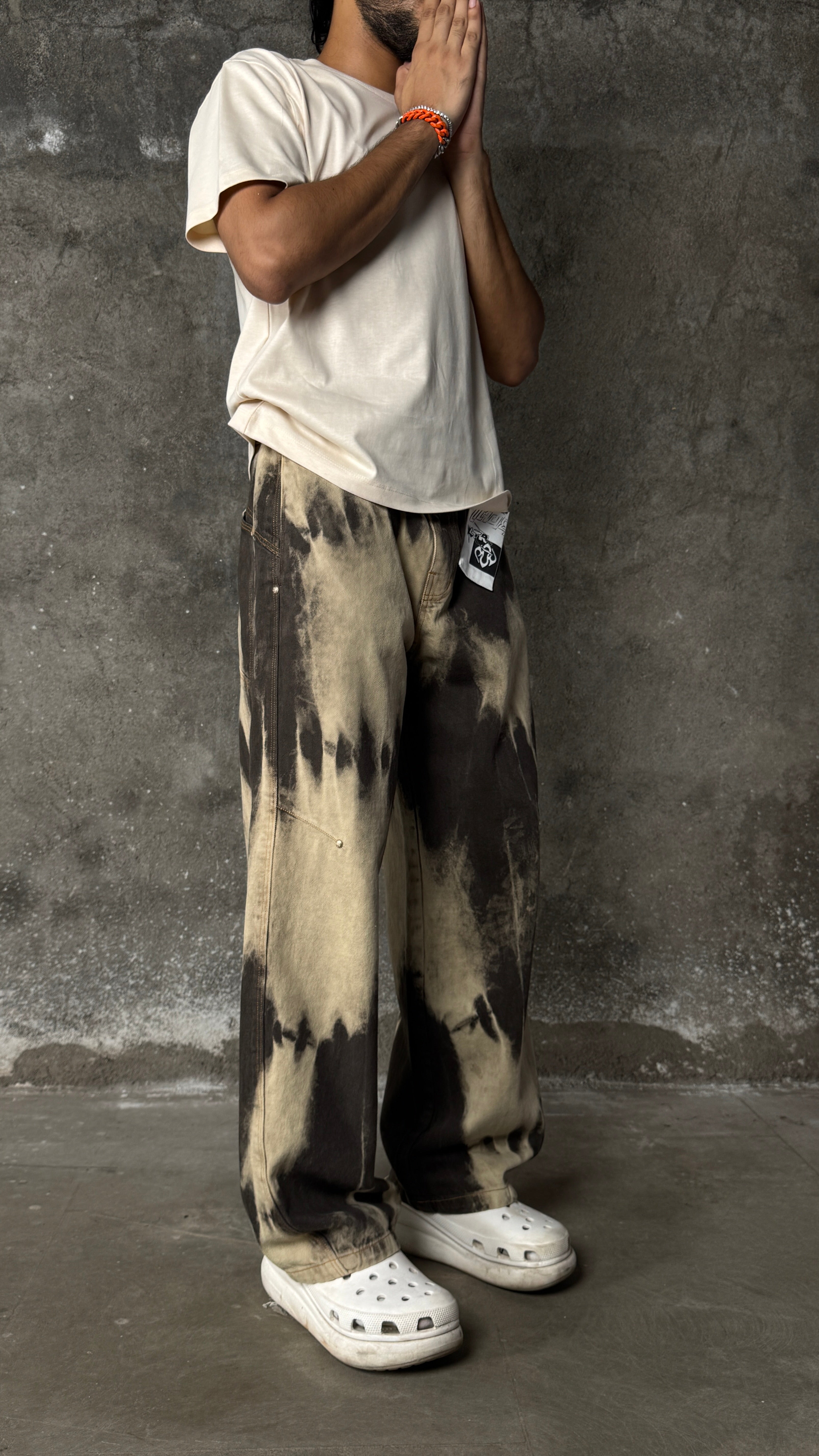 B4 Curved- Coffee shibori- RTW