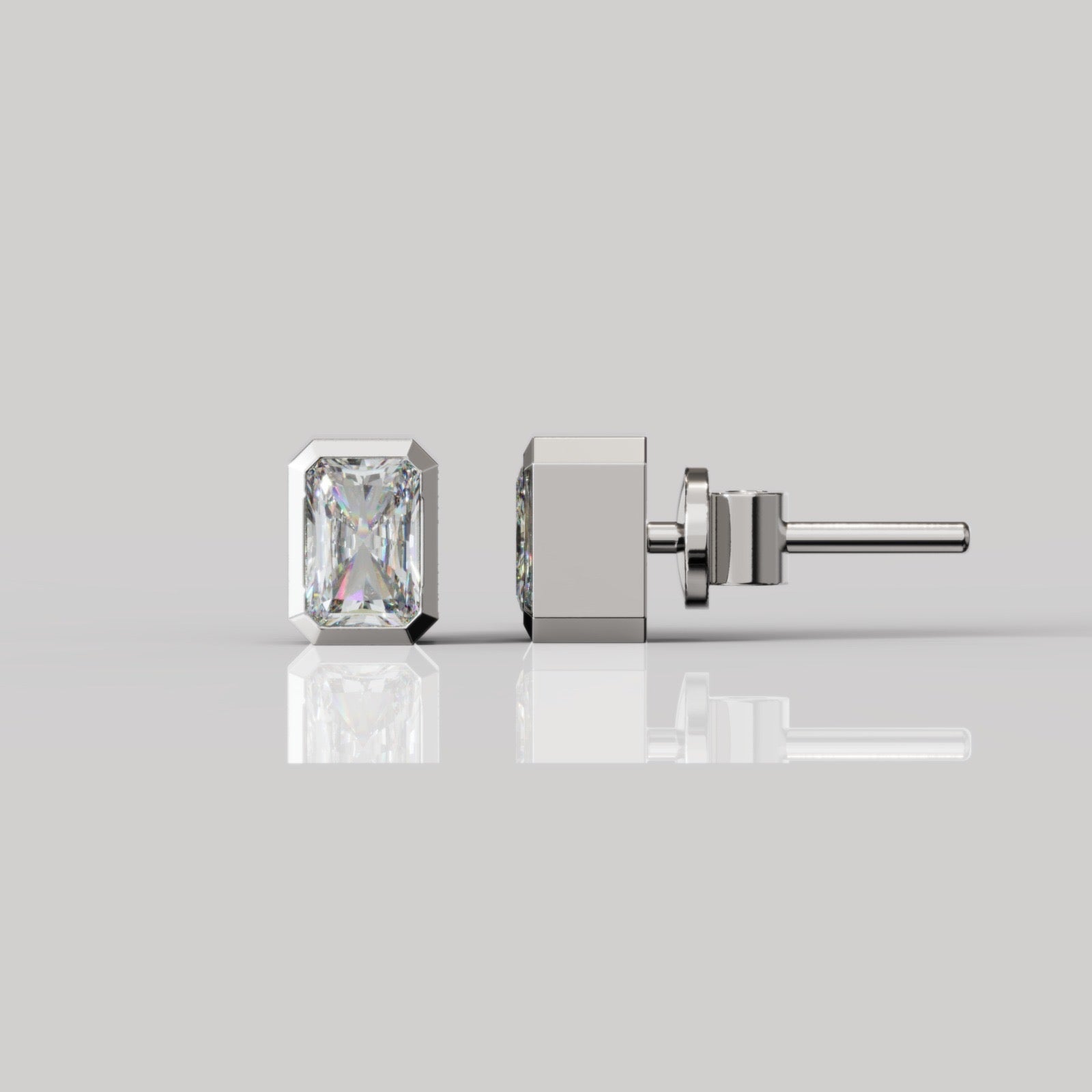 BEZEL OCTA STUDS