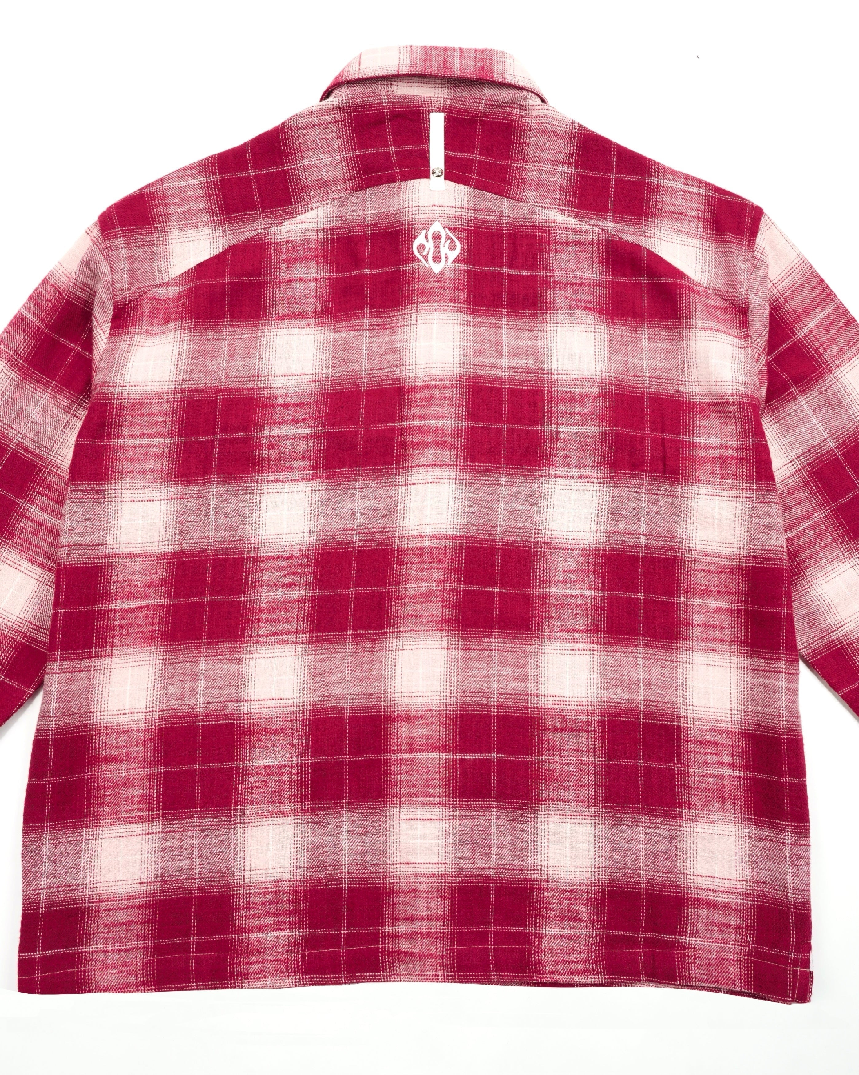 Ninja Red white flannel Shirt