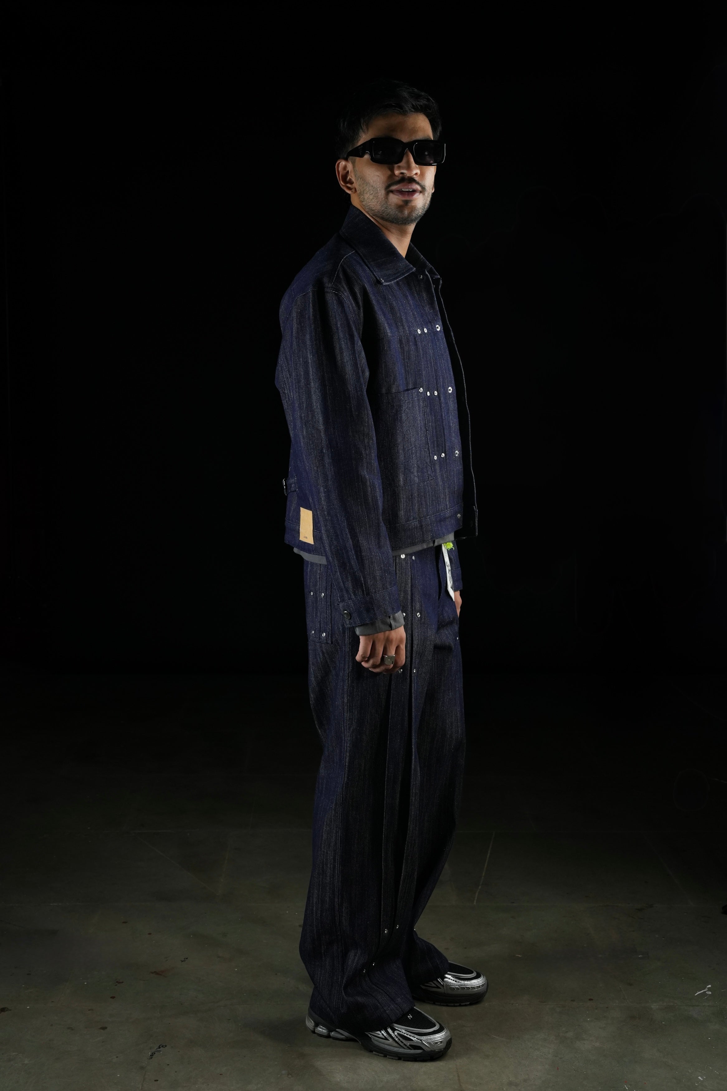 Pleated Slub Jeans- Indigo - MTM