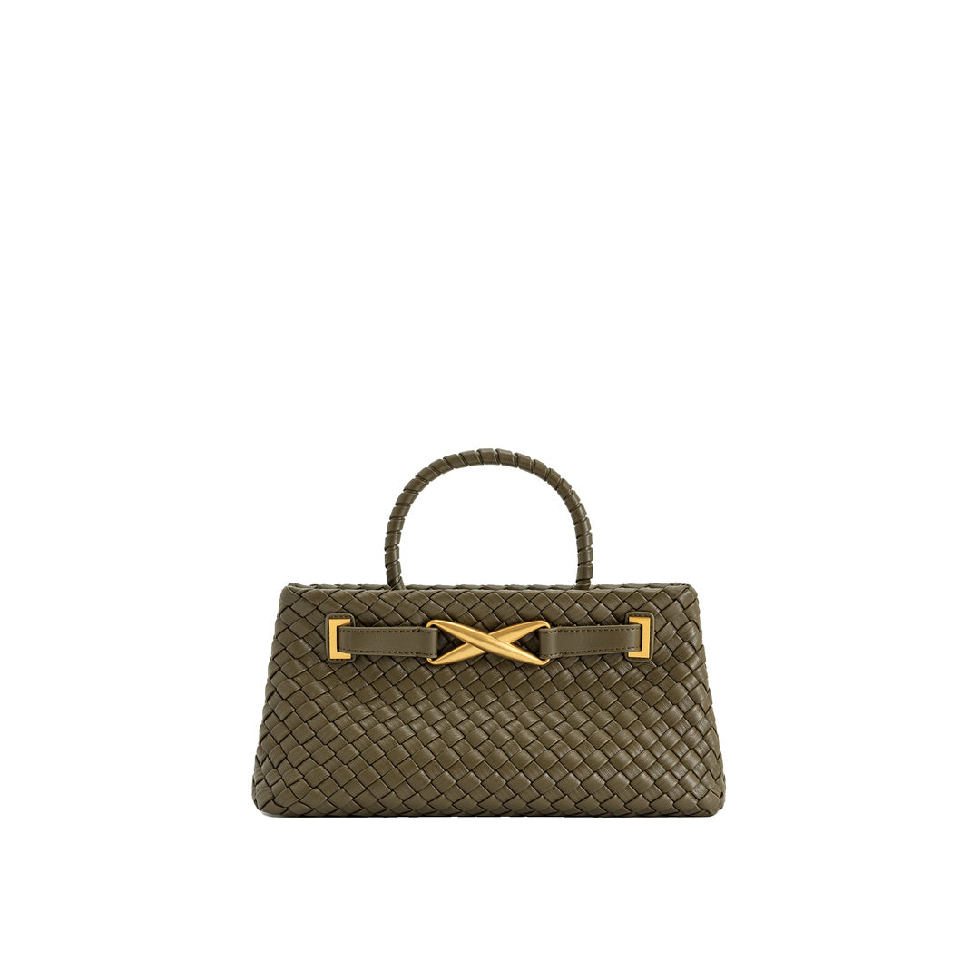JW PEI Elora Woven Tote Bag - Dark Olive