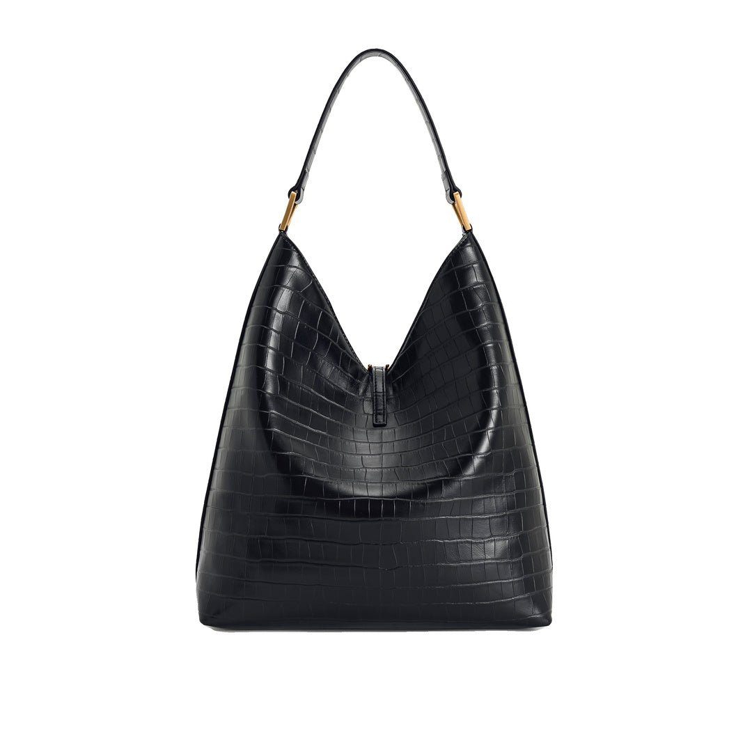 JW PEI Aria Shoulder Bag - Black Croc
