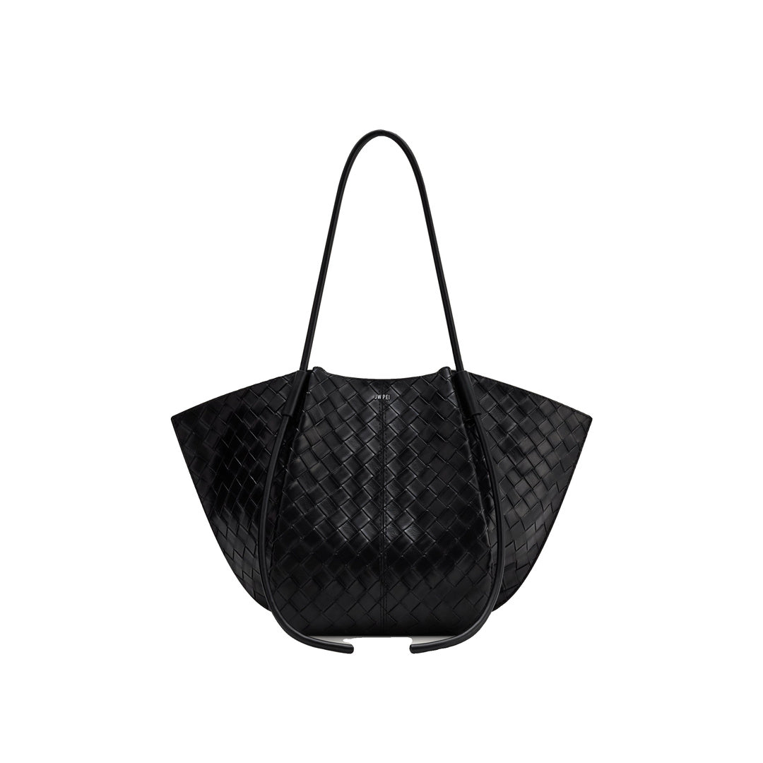 JW PEI Nala Wide Weave Texture Tote Bag - Black
