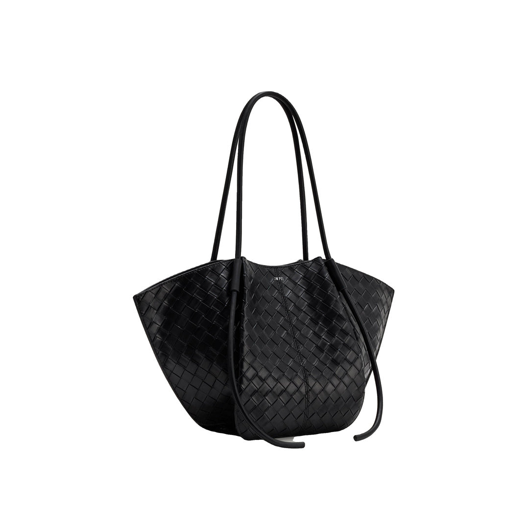 JW PEI Nala Wide Weave Texture Tote Bag - Black