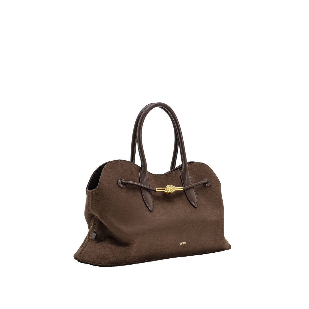 JW PEI Adele Metal Rope Knot Tote Bag - Mocha Brown