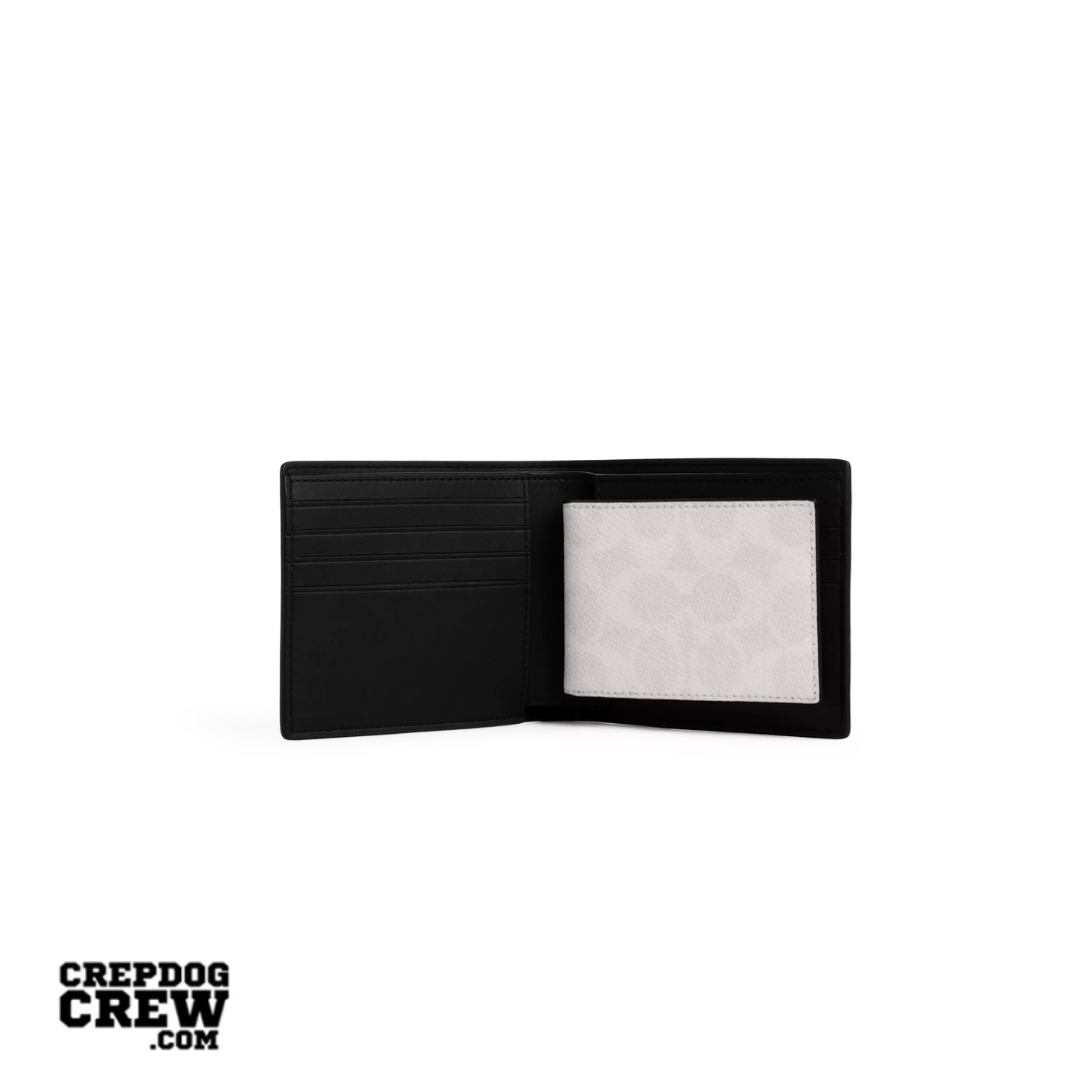 Coach 3-In-1 Wallet In Signature Canvas Chalk & Black