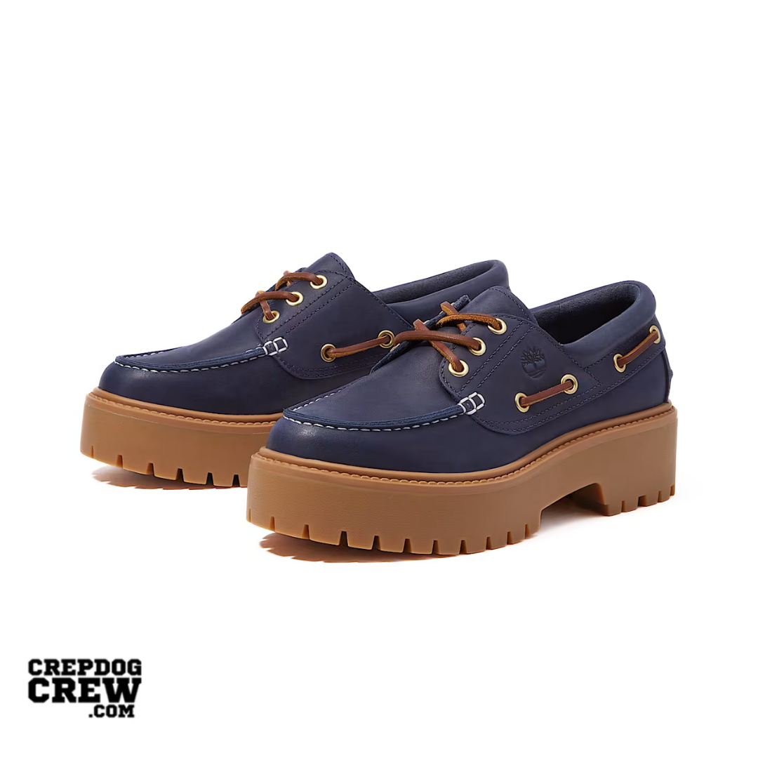 Timberland Stone Street Platform Boat Dark Blue (W)