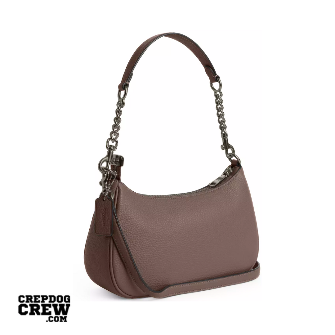 COACH Teri Shoulder Bag pebbled leather Gunmetal