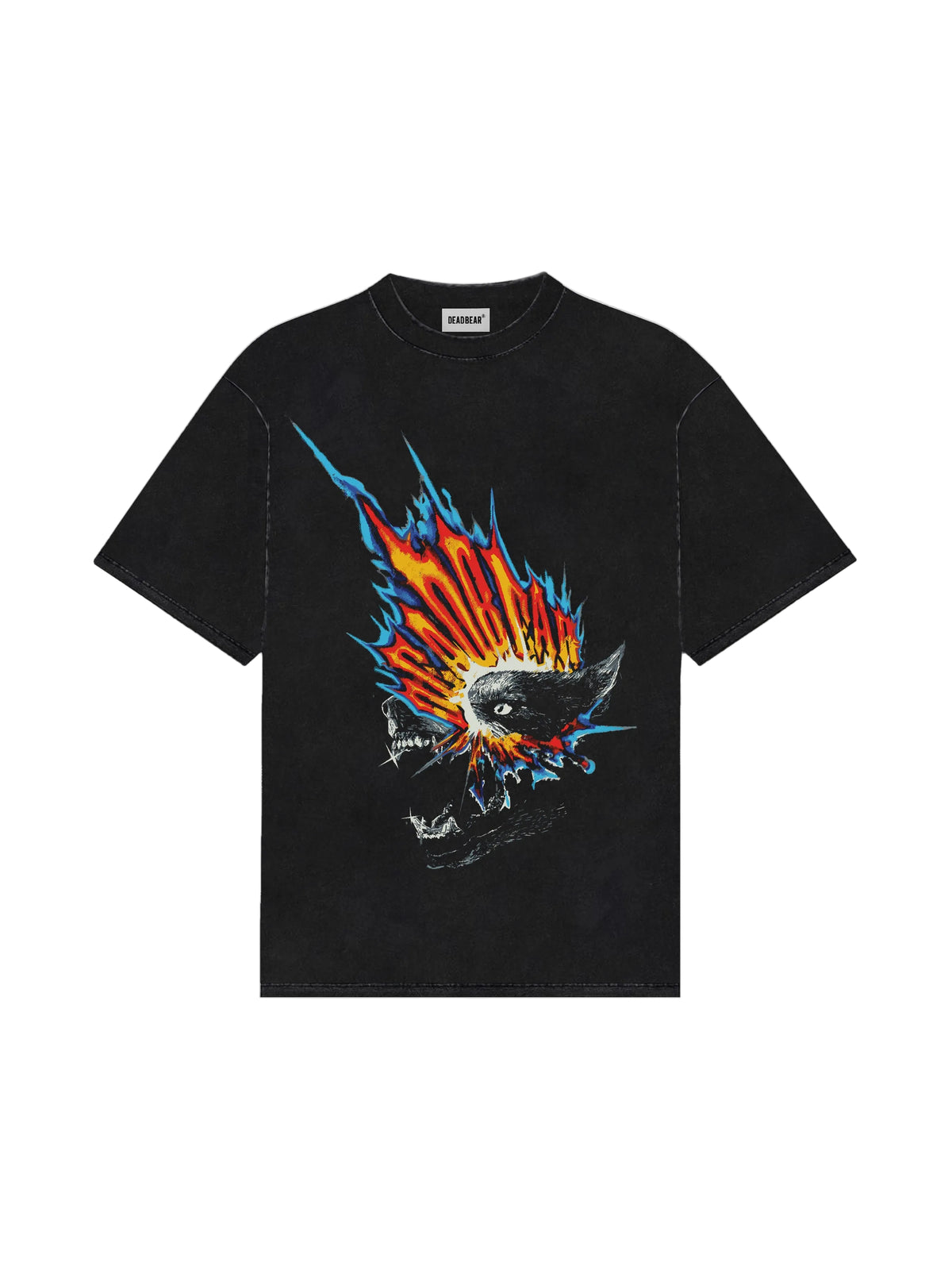 Wolf Tee Washed Black