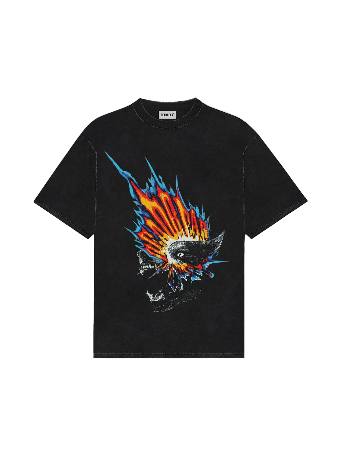 Wolf Tee Washed Black