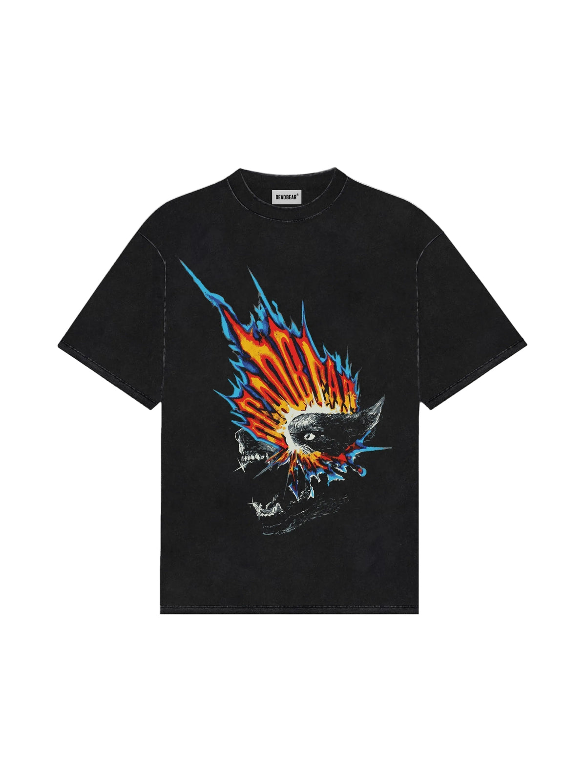 Wolf Tee Washed Black