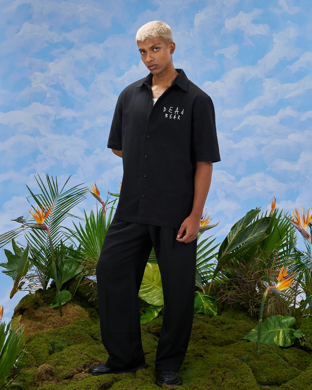 Scribbled Logo Shirt Black