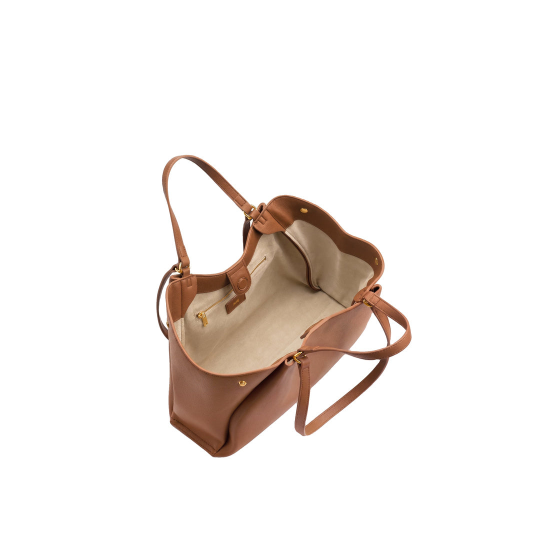 JW PEI Virelia Double Handle Tote Bag - Cognac