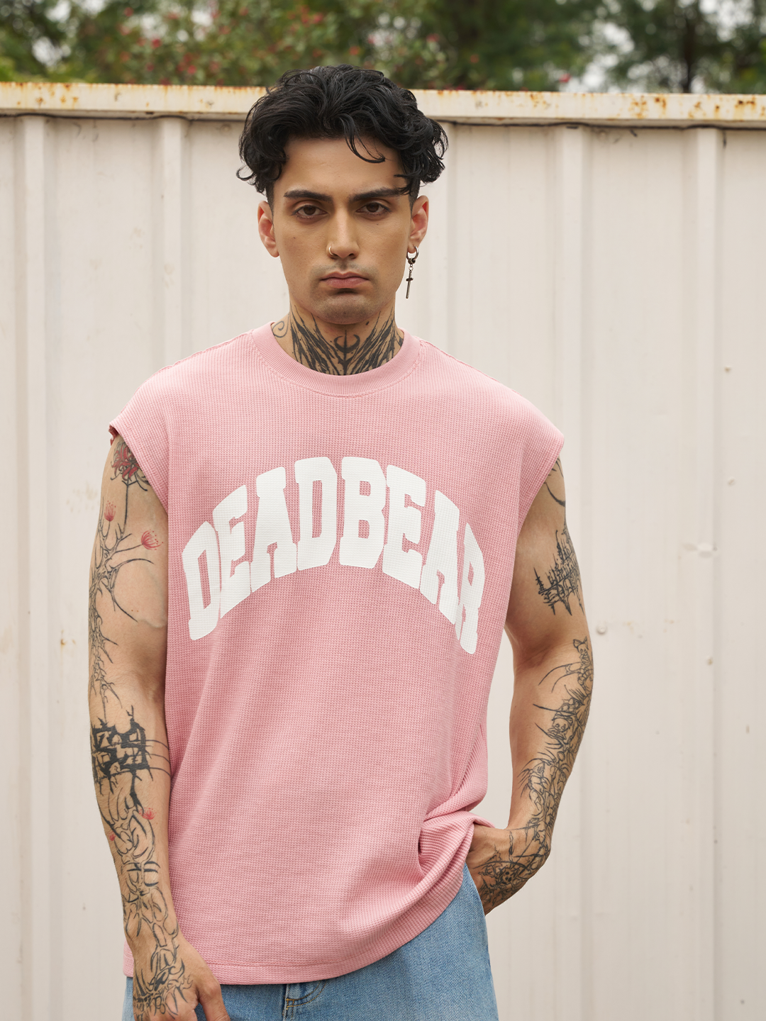 Waffle Tank Pink