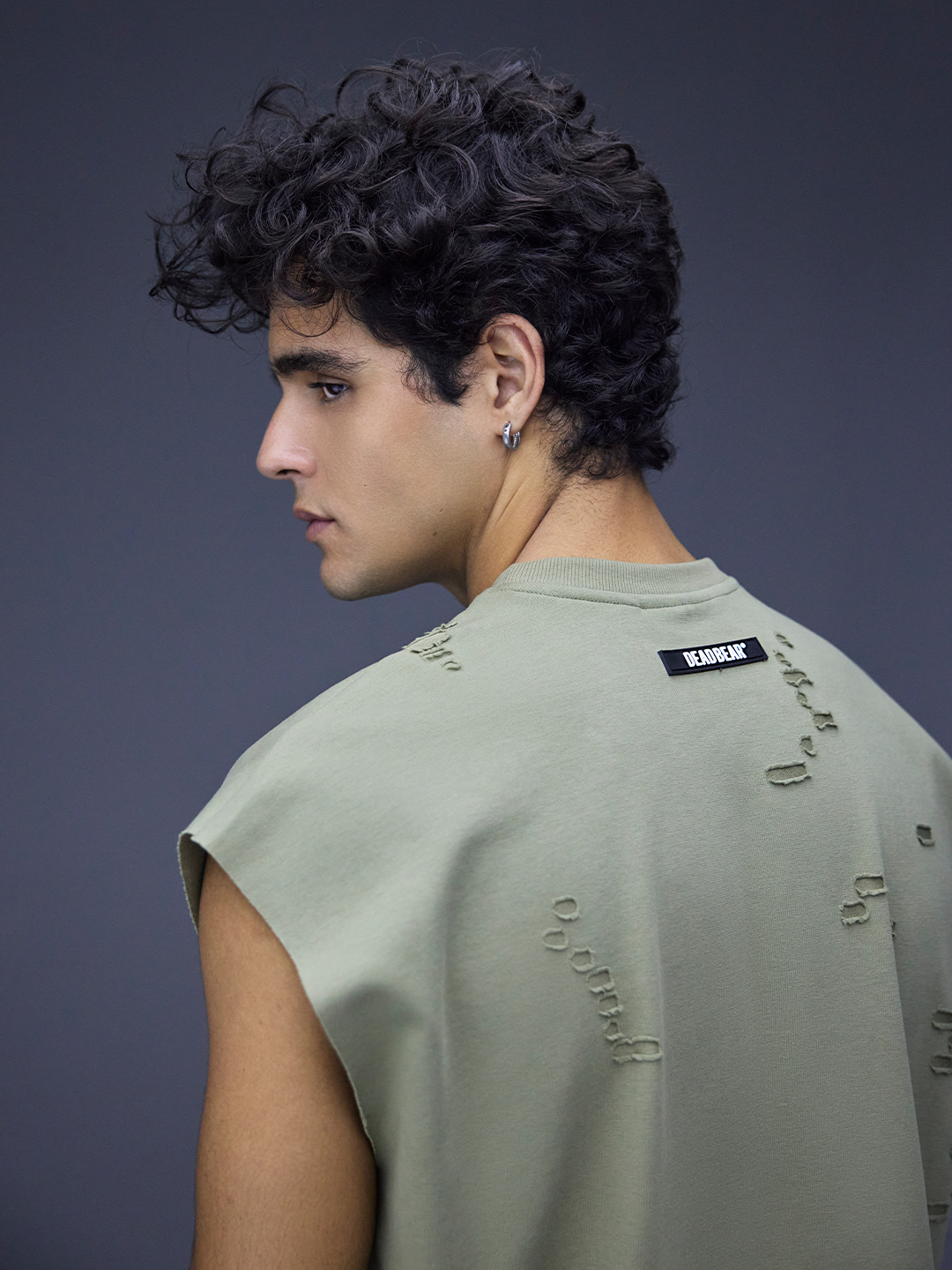 Distressed Olive Tank