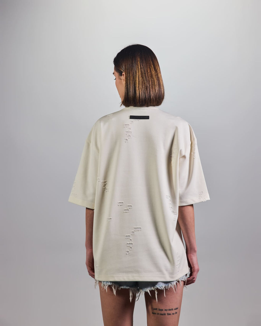 Distressed Cream White Tee 2.0