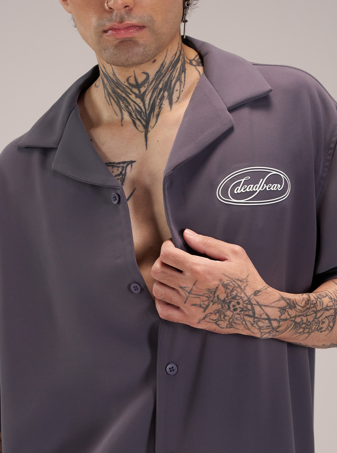 Signature Bowling Shirt Slate Lavender