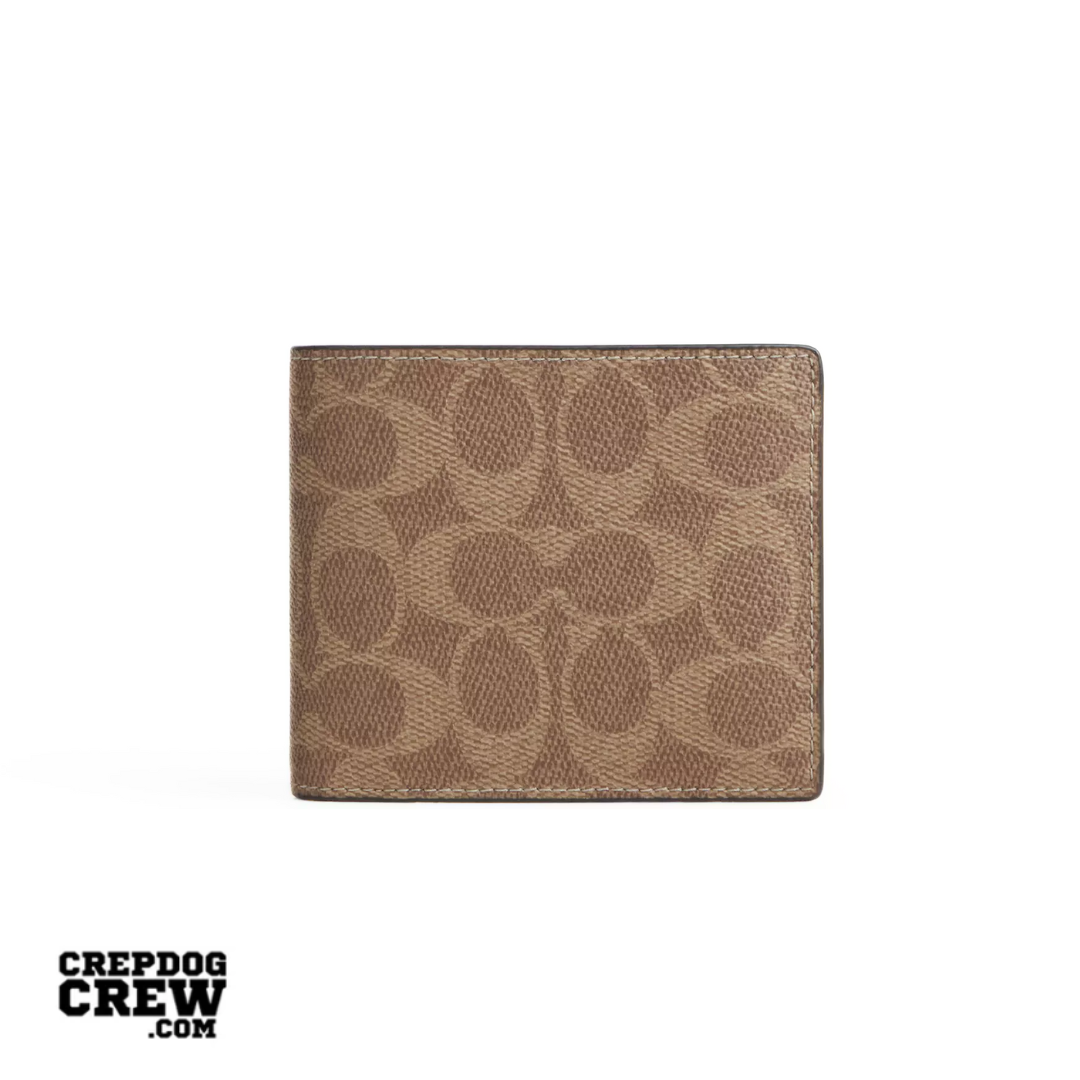 Coach 3-In-1 Wallet In Signature Canvas Tan & Black