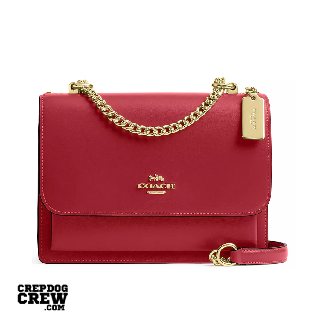COACH Klare Crossbody Bag calf leather Gold True Red