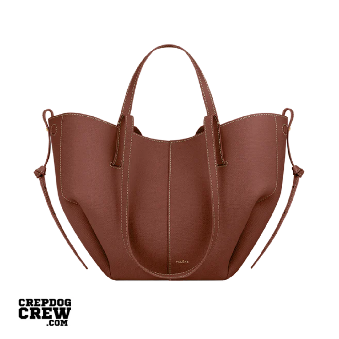 polene Cyme Mini Edition Textured Cognac