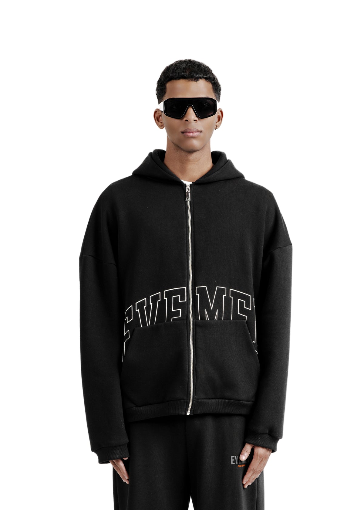 genesis boxy zip through hoodie