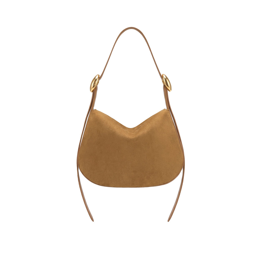 JW PEI Avery Faux Suede Draped Hobo Bag - Camel