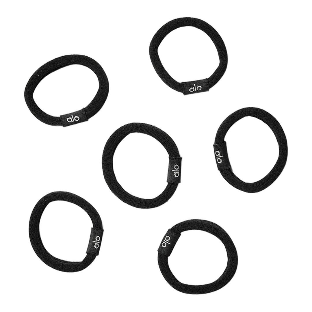 alo Untangled Hair Tie 6-Pack - Black