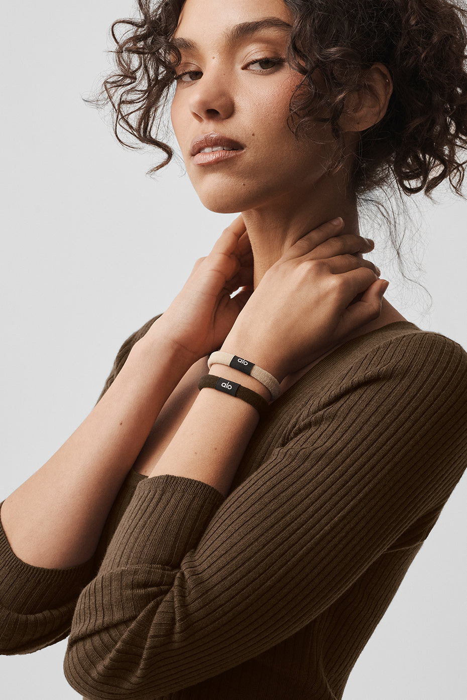 alo Untangled Hair Tie (6-Pack) - Beige/Espresso