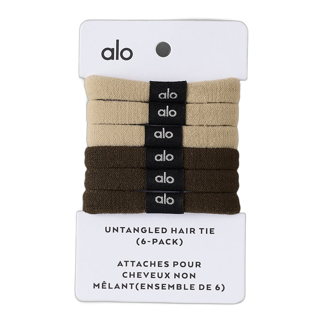 alo Untangled Hair Tie (6-Pack) - Beige/Espresso