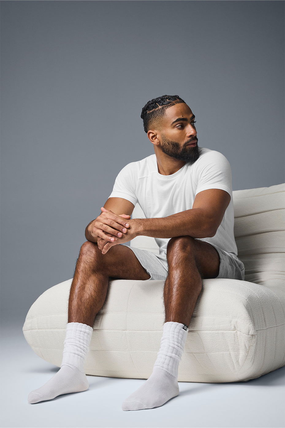 alo Unisex Scrunch Sock - White