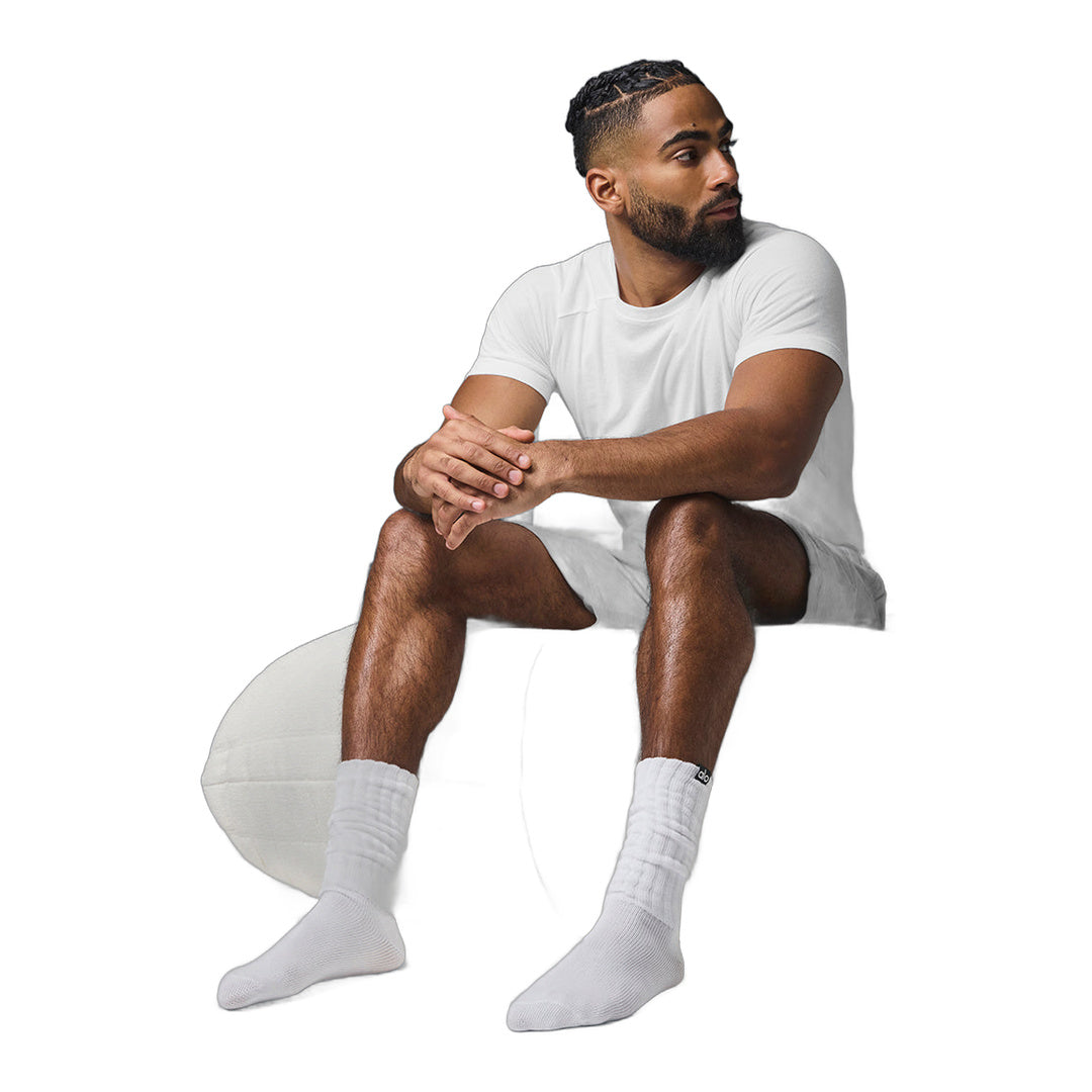 alo Unisex Scrunch Sock - White