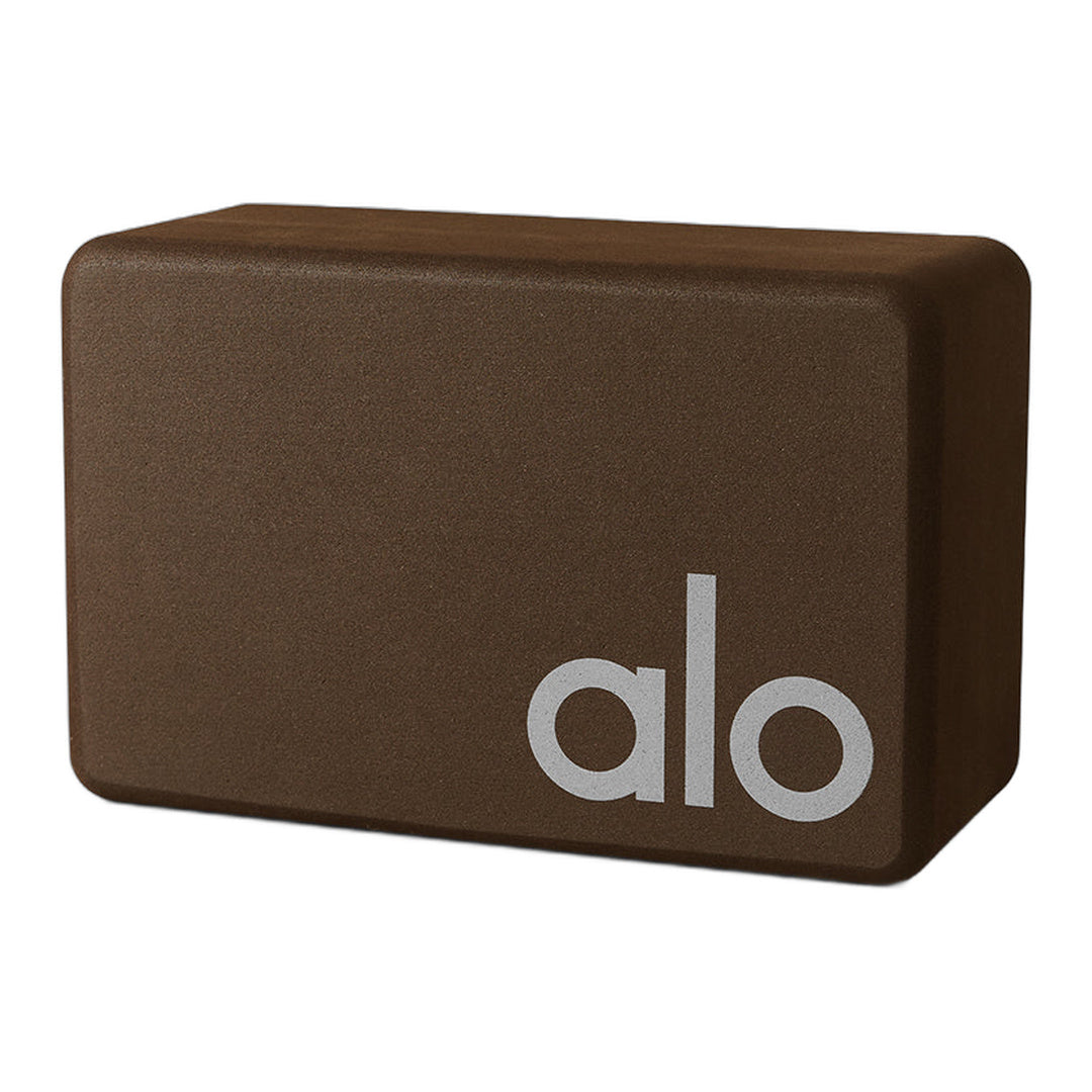 alo Uplifting Yoga Block - Espresso/Silver