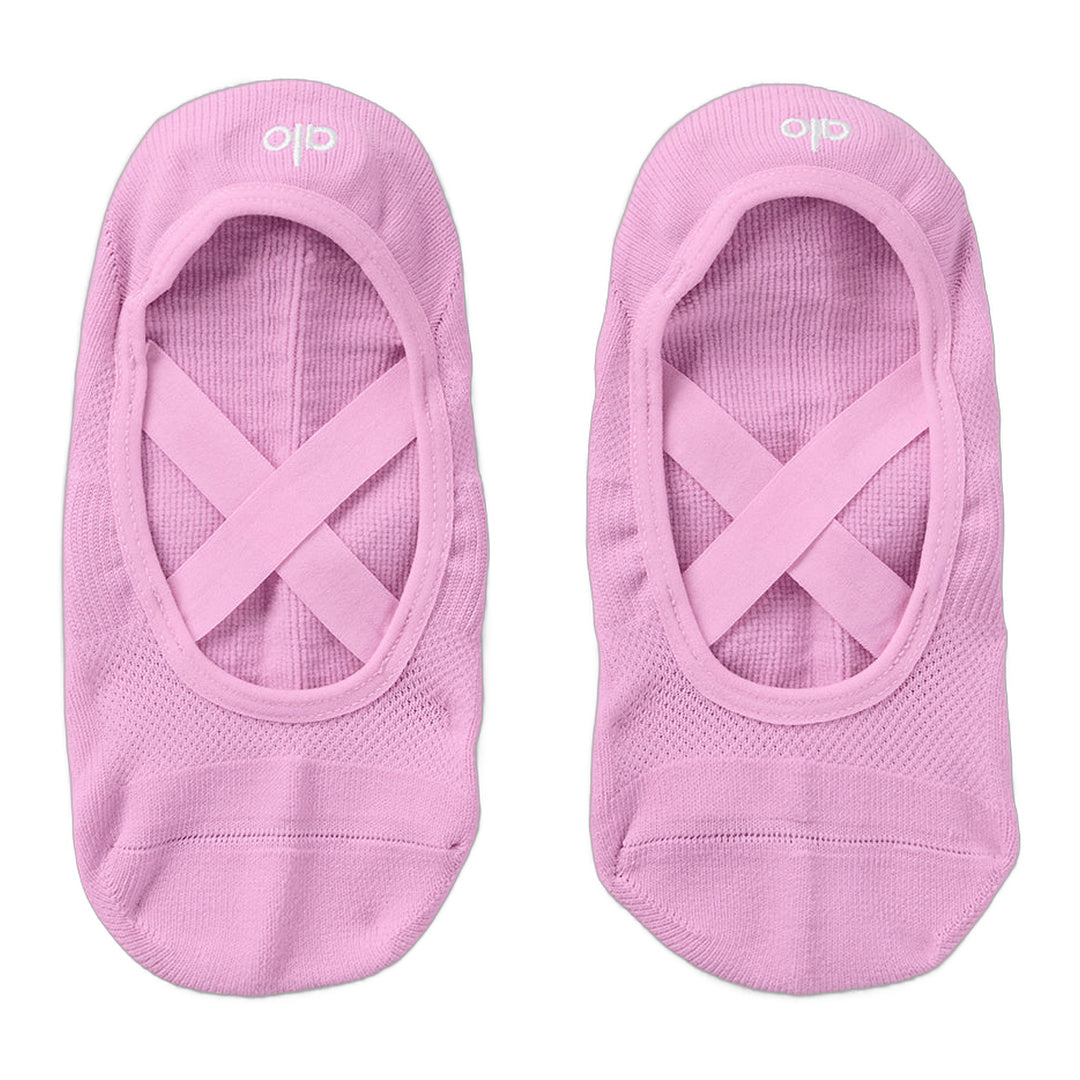 alo Women's Pivot Barre Sock - Candy Heart Pink
