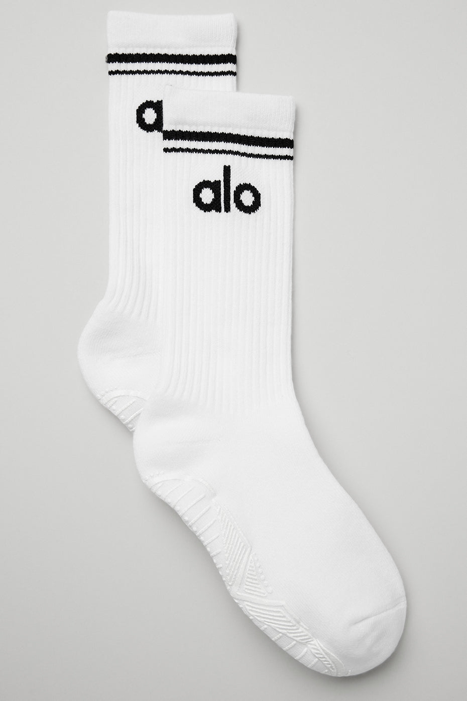 alo Women's Throwback Barre Sock - White/Black