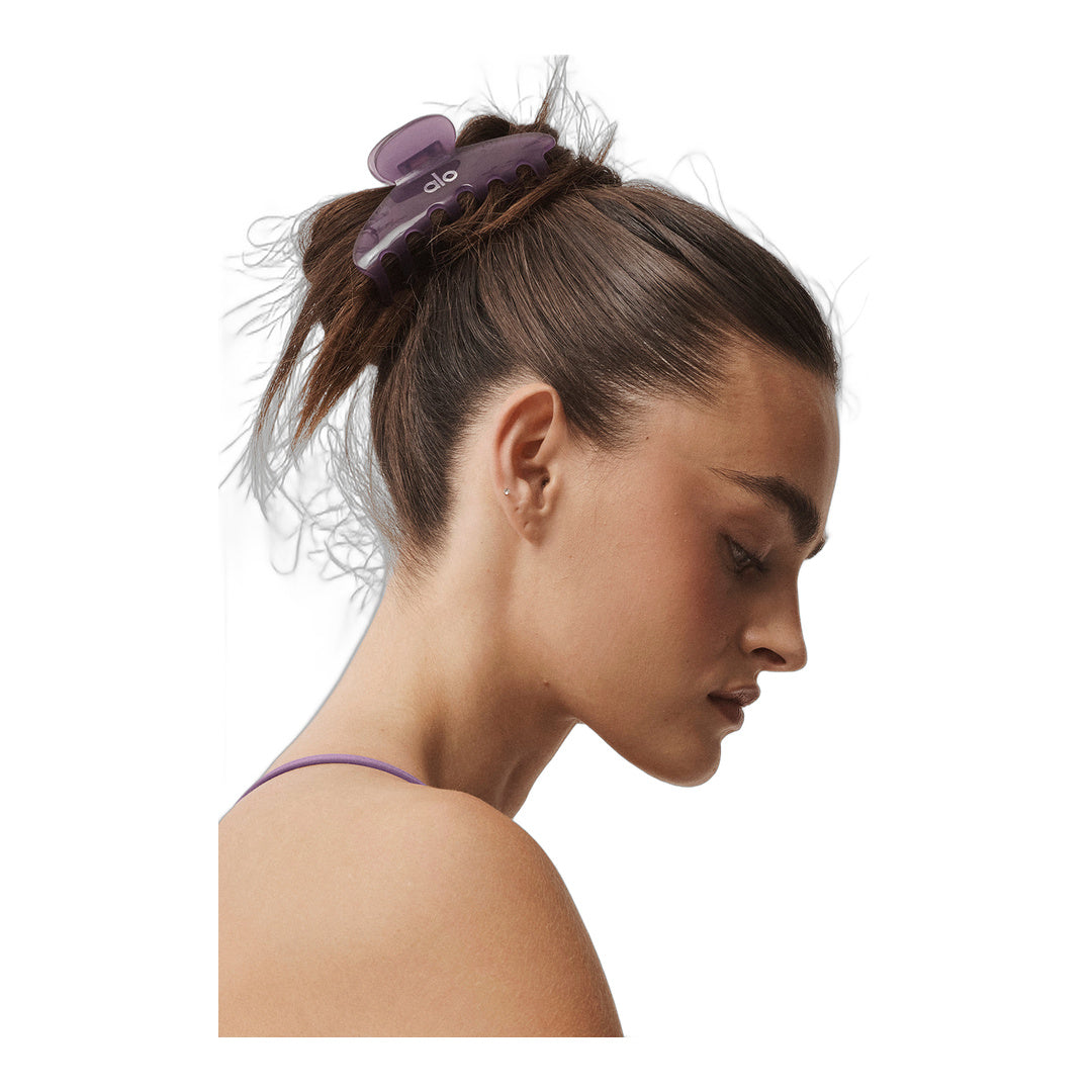 alo 90's Claw Clip - Plum Kiss Clear
