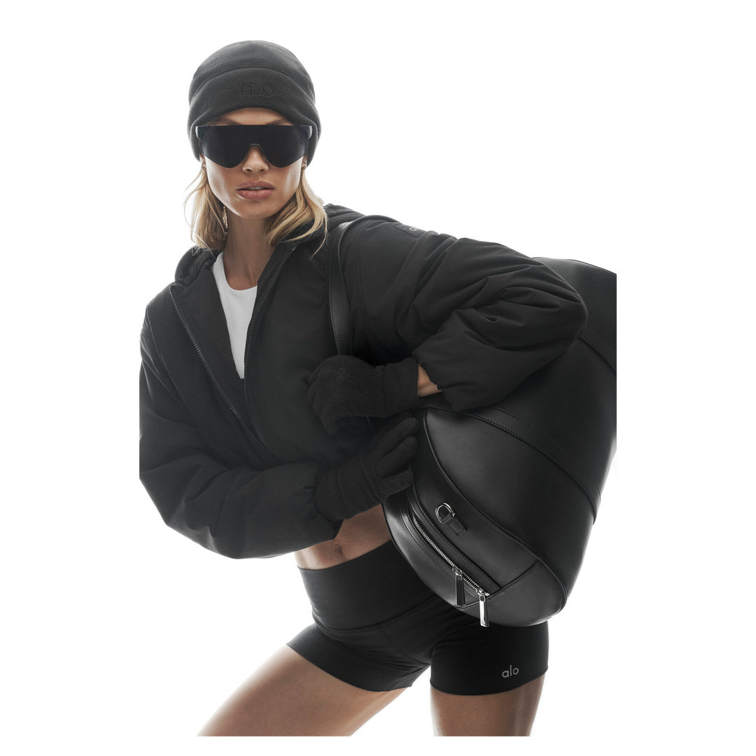 ALO Performance Fleece Beanie - Black/Black