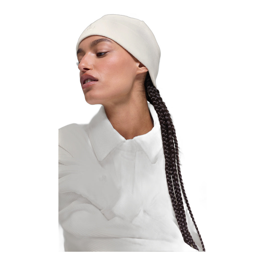 alo Performance Fleece Beanie - Ivory/Ivory