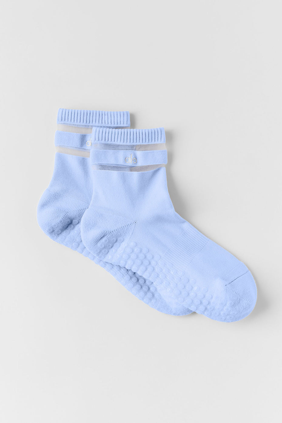 alo Women's Pulse Grip Sock - Light Provence Blue