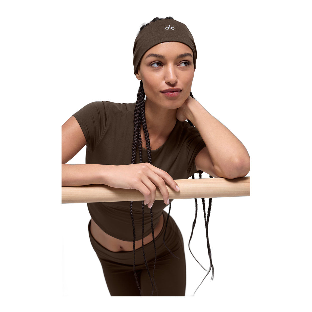 alo Performance Conquer Headband - Espresso