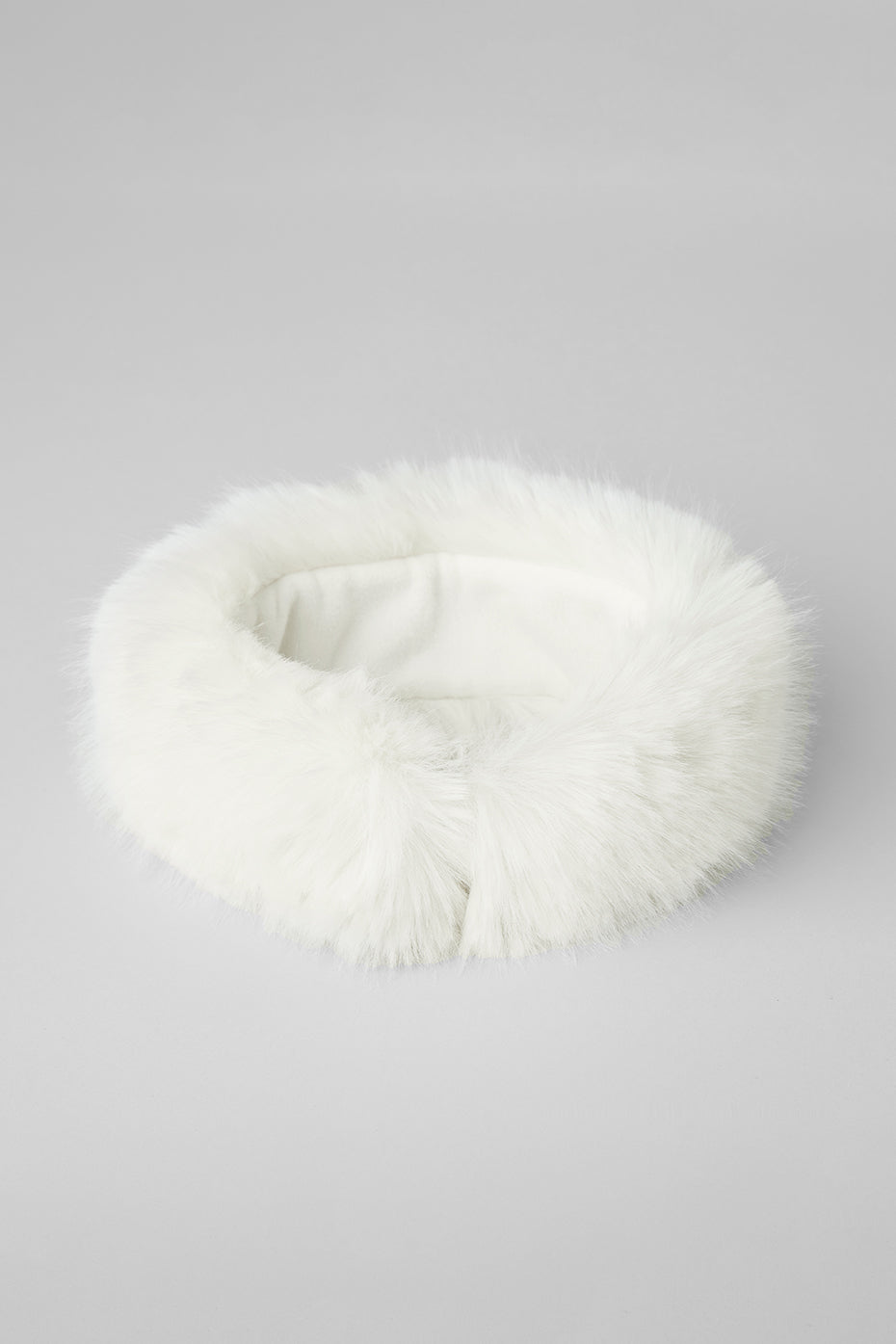 alo Opulent Faux Fur Wintersun Headband - Ivory