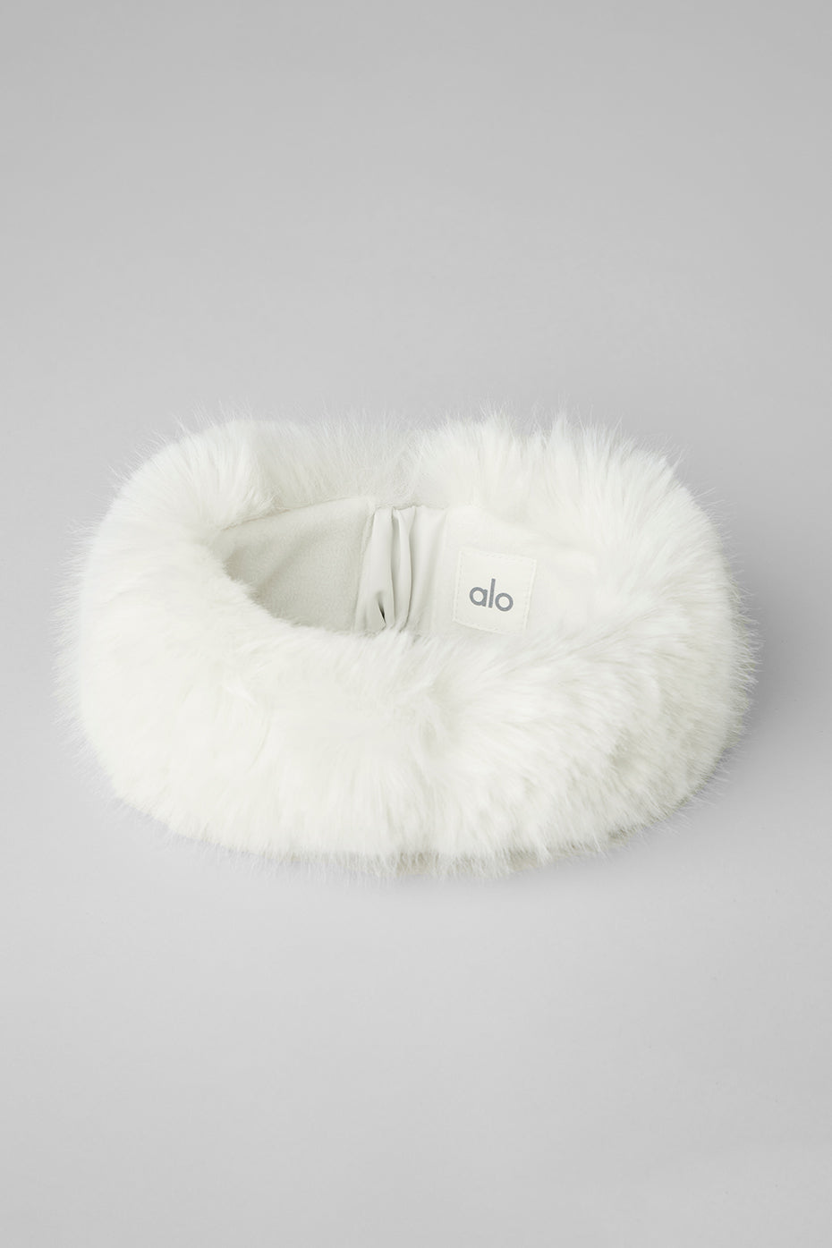 alo Opulent Faux Fur Wintersun Headband - Ivory