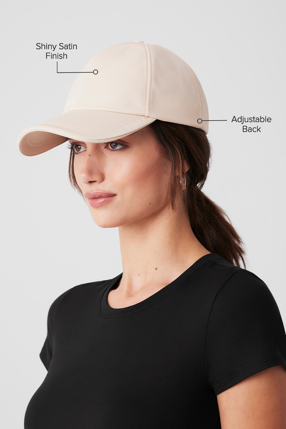 alo Satin Off-Duty Cap - Creme