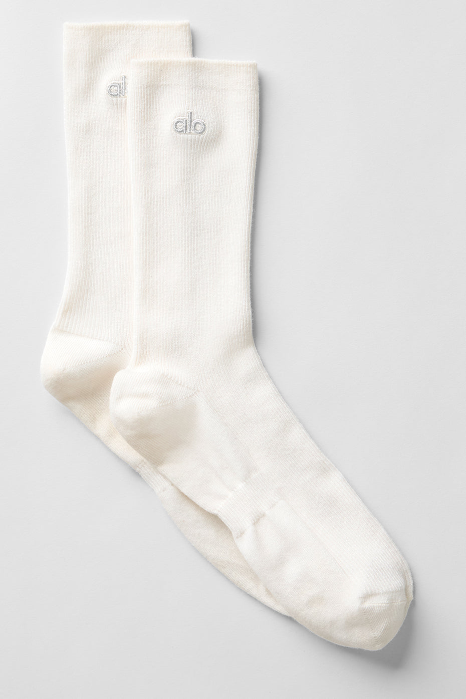 alo Unisex Half-Crew Understated Sock - Ivory