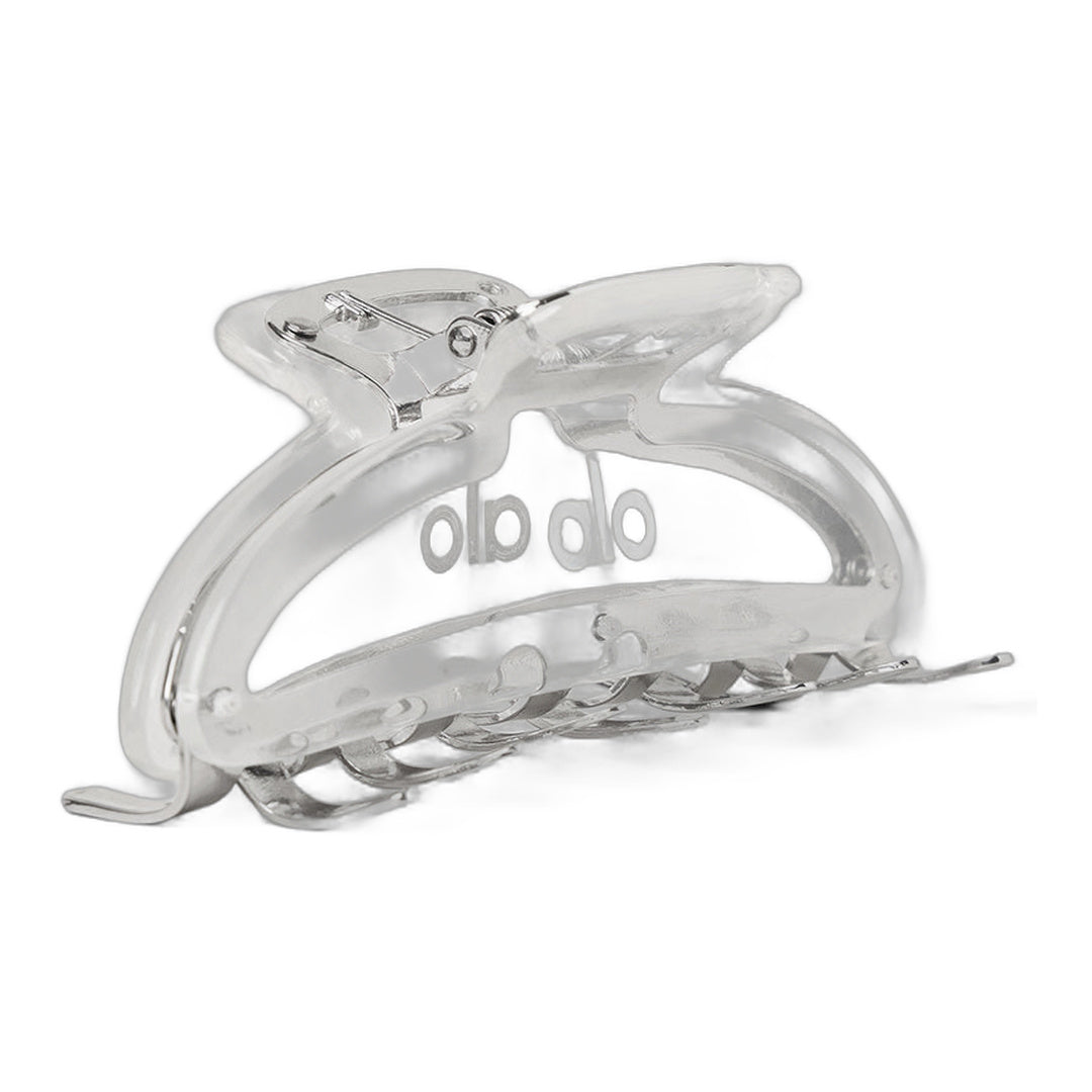 alo Acrylic Illusion Claw Clip - Clear Acetate/Chrome