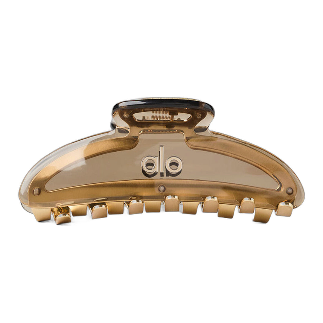 alo Acrylic Illusion Claw Clip - Gravel/Brushed Gold